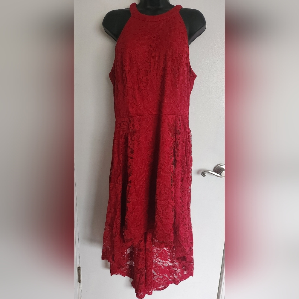 ZAPAKA Red High Low Dress